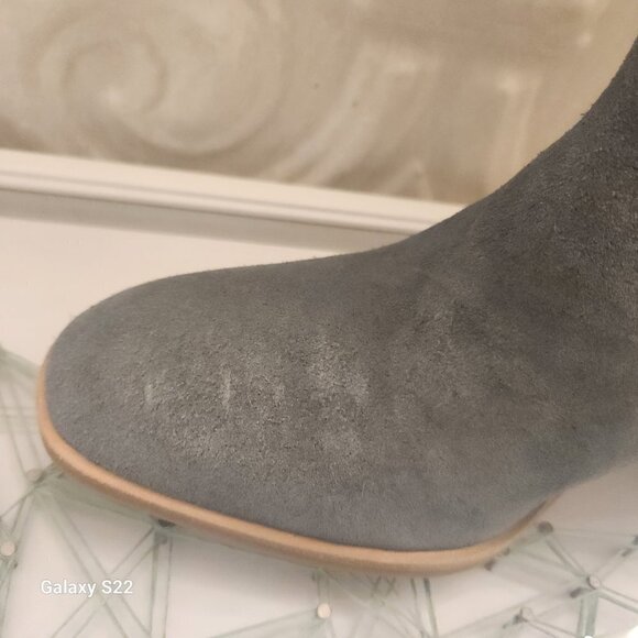 Lucky Brand "Pellyon" Grey/Blue Leather Booties. NWT. Size 8.5 - Picture 3 of 12